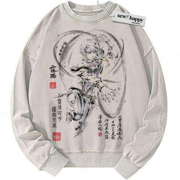 Wash Sweatshirt Lucy Sweatshirt, Cyberpunk: Edgerunners Sweatshirt, Game Sweatshirt, Vintage Sweater