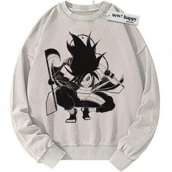 Wash Sweatshirt Madara Uchiha Sweatshirt, Naruto Sweatshirt, Anime Sweatshirt, Vintage Sweatshirt