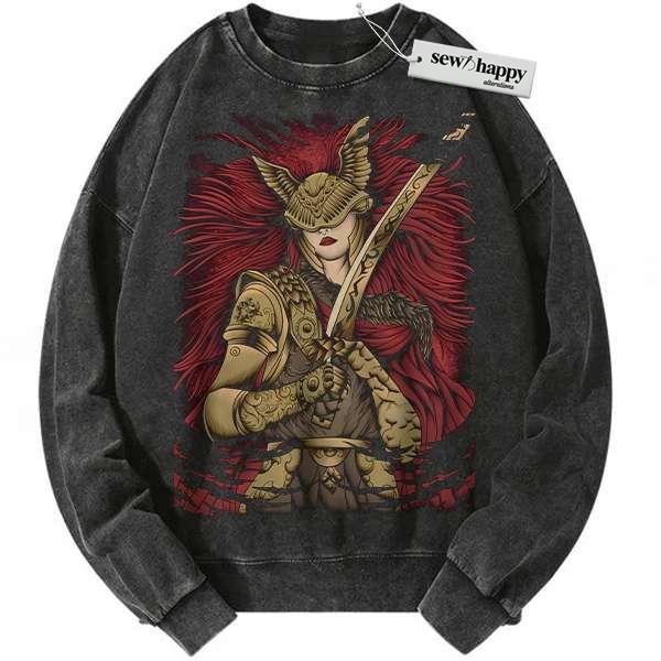 Wash Sweatshirt Malenia Sweatshirt, Game Sweatshirt, Vintage Sweatshirt