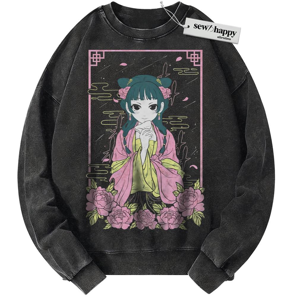 Wash Sweatshirt Maomao Sweatshirt, The Apothecary Diaries Sweatshirt, Anime Sweatshirt, Vintage Sweater