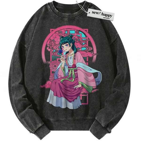 Wash Sweatshirt Maomao Sweatshirt, The Apothecary Diaries Sweatshirt, Anime Sweatshirt, Vintage Sweatshirt
