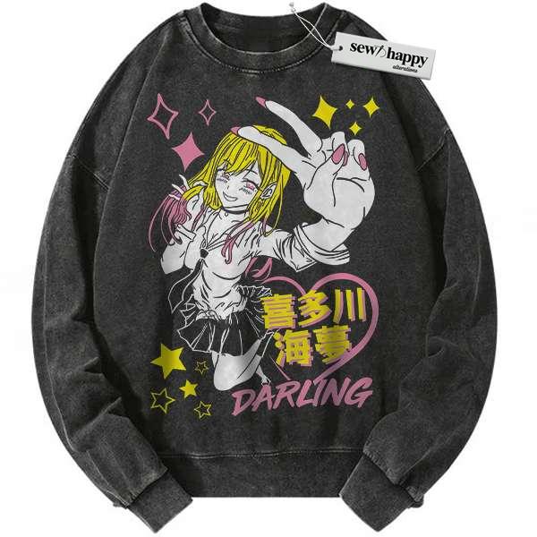 Wash Sweatshirt Marin Kitagawa Sweatshirt, My Dress-Up Darling Sweatshirt, Anime Sweatshirt, Vintage Sweater