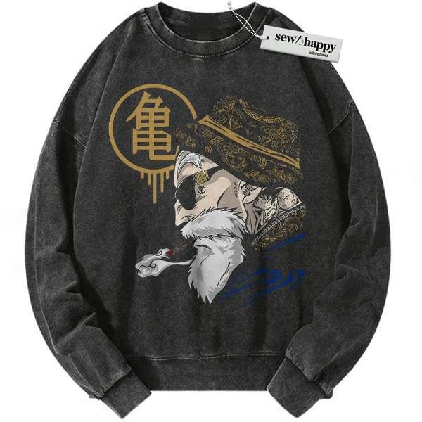 Wash Sweatshirt Master Roshi Sweatshirt, Dragon Ball Sweatshirt, Anime Sweatshirt, Vintage Sweatshirt