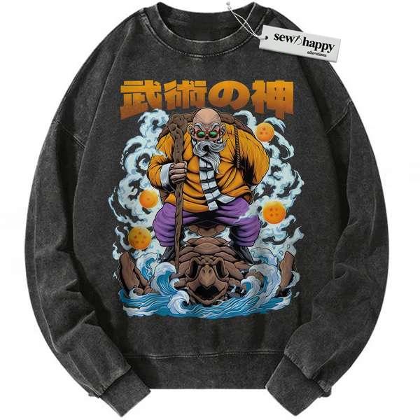 Wash Sweatshirt Master Roshi Sweatshirt, Dragon Ball Sweatshirt, DBZ Sweatshirt, Anime Sweatshirt, Vintage Sweater