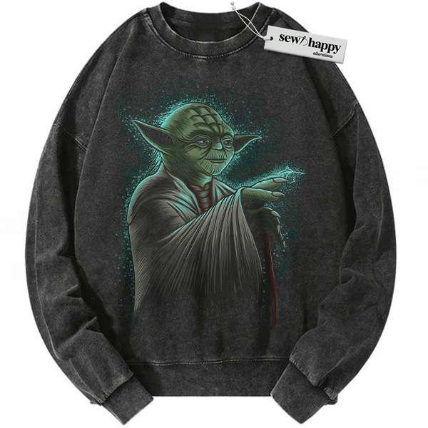 Wash Sweatshirt Master Yoda Sweatshirt, Star Wars Sweatshirt, Movie Sweatshirt, Vintage Sweatshirt