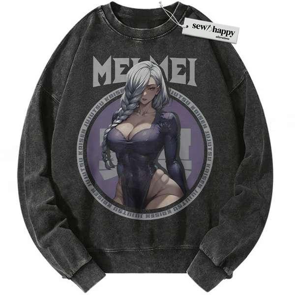 Wash Sweatshirt Mei Mei Sweatshirt, Jujutsu Kaisen Sweatshirt, Anime Sweatshirt, Vintage Sweater