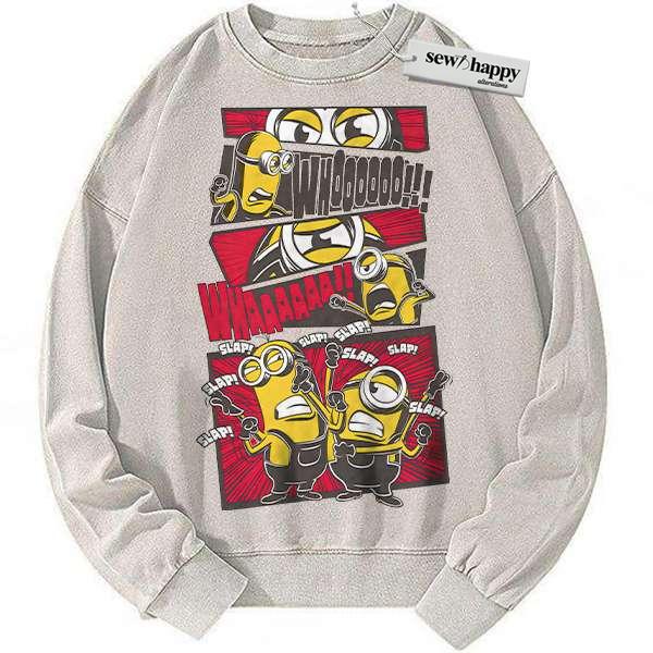 Wash Sweatshirt Minions Sweatshirt, Animated Sweatshirt, Vintage Sweater