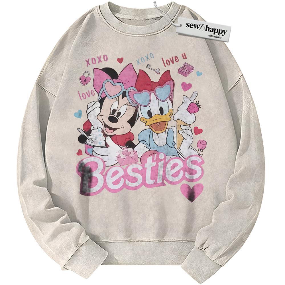 Wash Sweatshirt Minnie Mouse Sweatshirt, Daisy Duck Sweatshirt, Animated Sweatshirt, Vintage Sweater
