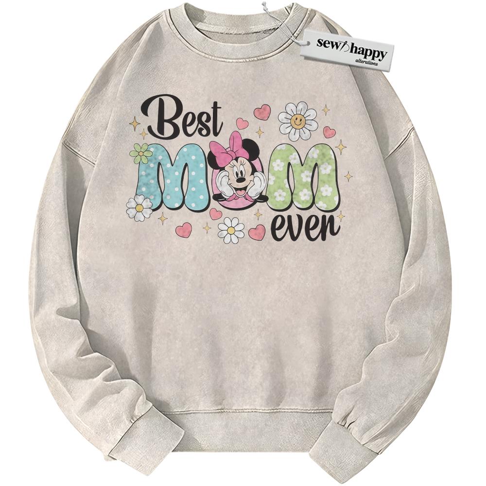 Wash Sweatshirt Minnie Mouse Sweatshirt, Mickey Mouse Sweatshirt, Mother's Day Sweatshirt, Animated Sweatshirt, Vintage Sweater