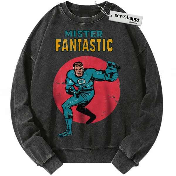 Wash Sweatshirt Mister Fantastic Sweatshirt, Fantastic Four Sweatshirt, Marvel Comics Sweatshirt, Vintage Sweatshirt