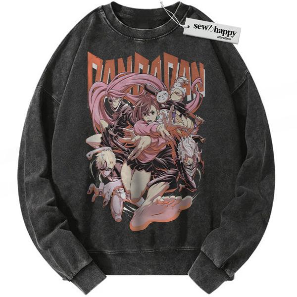 Wash Sweatshirt Momo Ayase Sweatshirt, Turbo Granny Sweatshirt, Dandadan Sweatshirt, Anime Sweatshirt, Vintage Sweatshirt