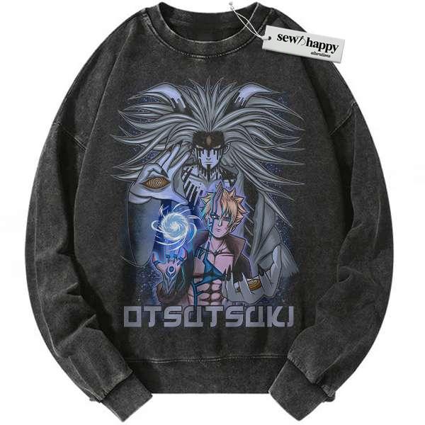 Wash Sweatshirt Momoshiki Sweatshirt, Boruto Sweatshirt, Naruto Sweatshirt, Anime Sweatshirt, Vintage Sweatshirt
