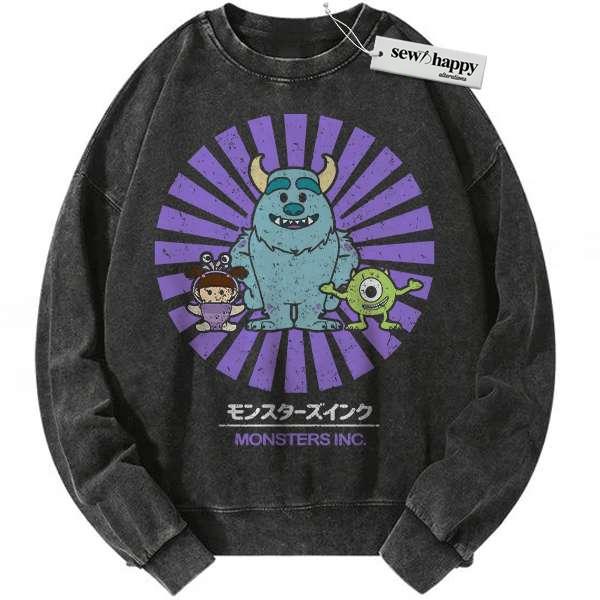 Wash Sweatshirt Monsters, Inc. Sweatshirt, Animated Sweatshirt, Vintage Sweatshirt