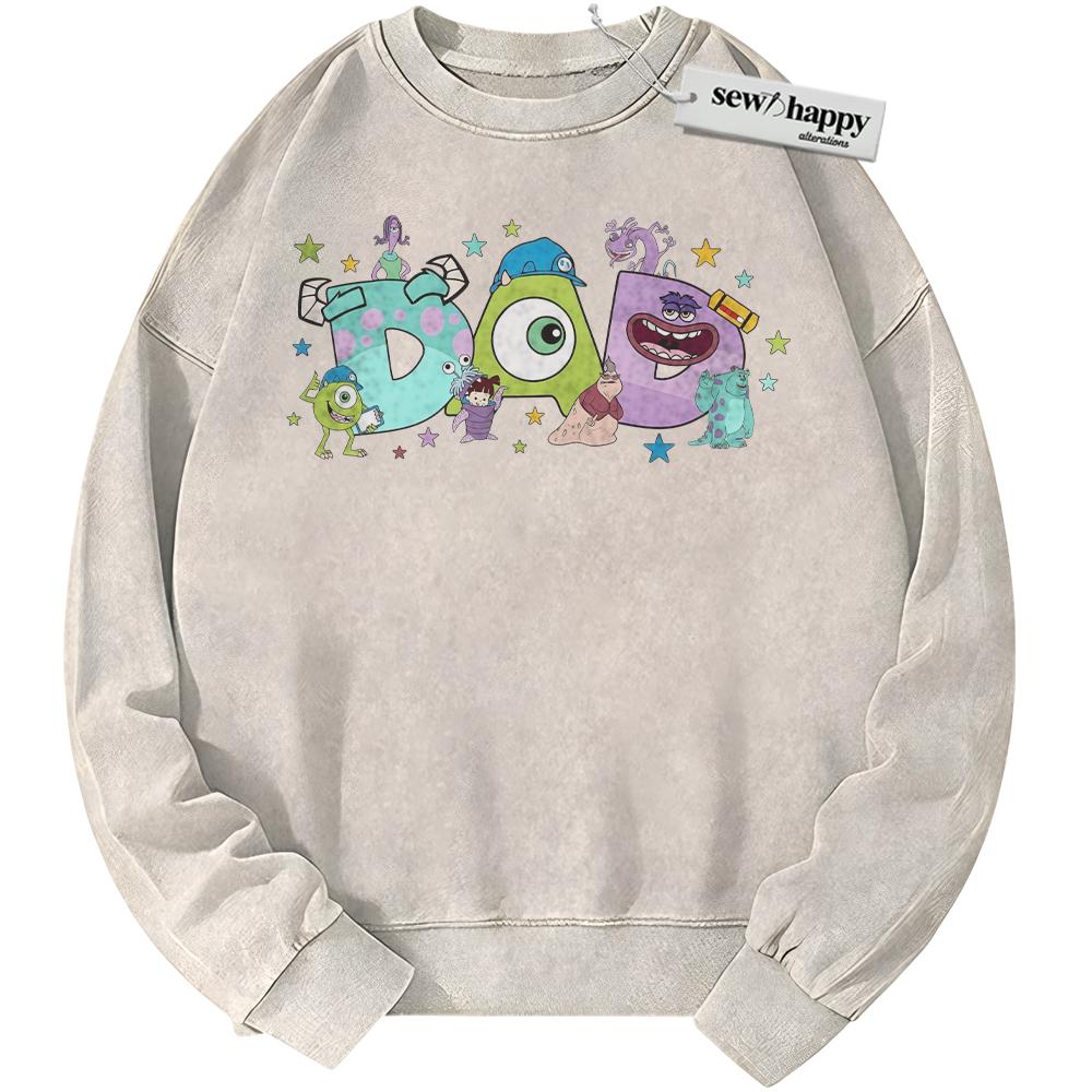 Wash Sweatshirt Monsters, Inc. Sweatshirt, Father's Day Sweatshirt, Animated Sweatshirt, Vintage Sweater