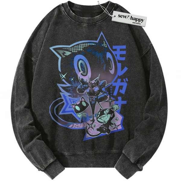 Wash Sweatshirt Morgana Sweatshirt, Persona Sweatshirt, Game Sweatshirt, Vintage Sweatshirt