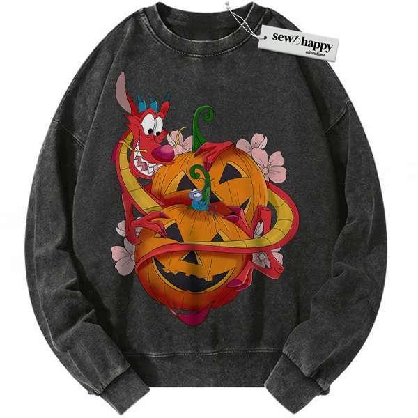 Wash Sweatshirt Mushu vs Cri-Kee Sweatshirt, Mulan Sweatshirt, Animated Sweatshirt, Vintage Sweatshirt