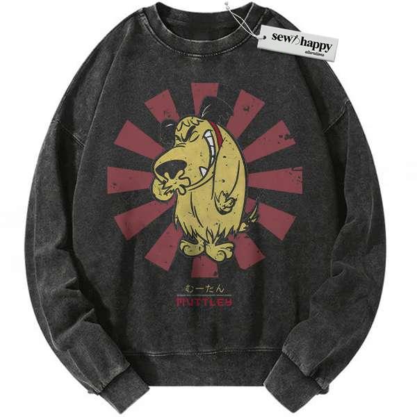 Wash Sweatshirt Muttley Sweatshirt, Wacky Races Sweatshirt, Animated Sweatshirt, Vintage Sweater