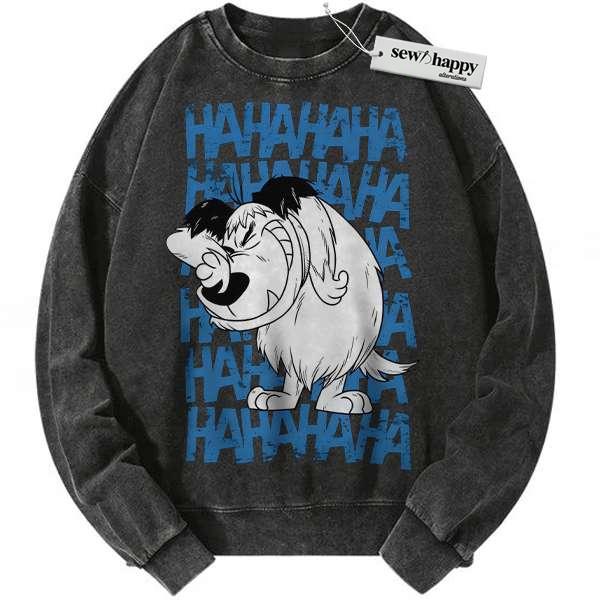 Wash Sweatshirt Muttley Sweatshirt, Wacky Races Sweatshirt, Animated Sweatshirt, Vintage Sweater