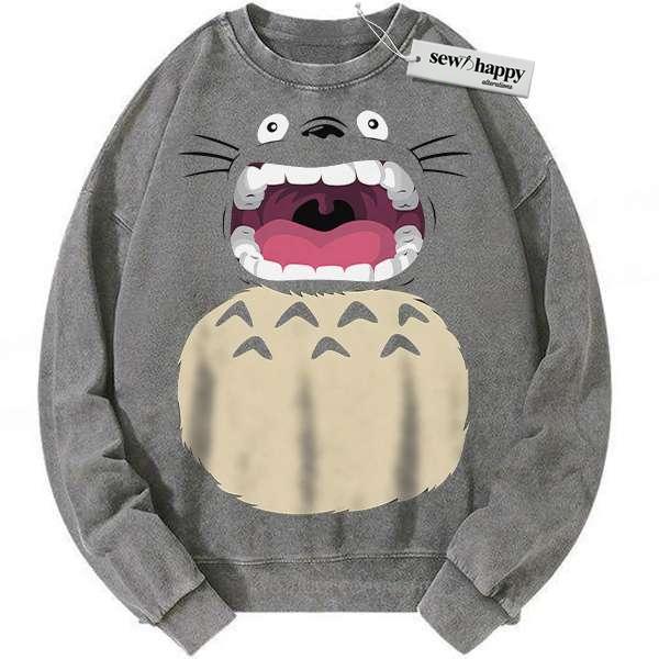 Wash Sweatshirt My Neighbor Totoro Sweatshirt, Studio Ghibli Sweatshirt, Anime Sweatshirt, Vintage Sweater