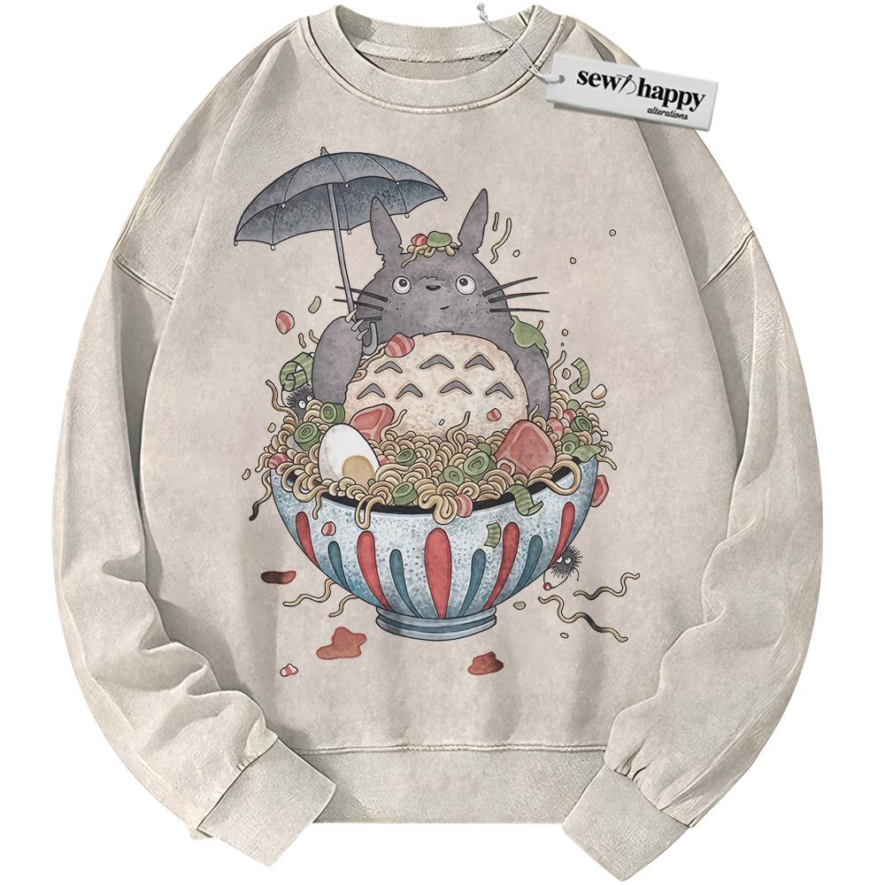 Wash Sweatshirt My Neighbor Totoro Sweatshirt, Studio Ghibli Sweatshirt, Anime Sweatshirt, Vintage Sweater