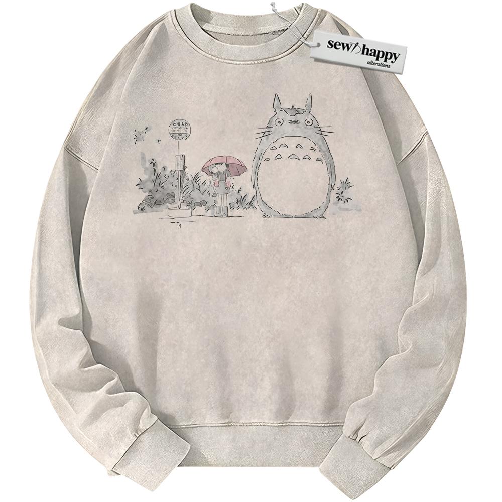 Wash Sweatshirt My Neighbor Totoro Sweatshirt, Studio Ghibli Sweatshirt, Anime Sweatshirt, Vintage Sweater