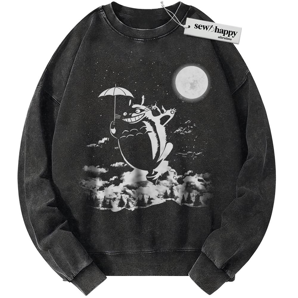 Wash Sweatshirt My Neighbor Totoro Sweatshirt, Studio Ghibli Sweatshirt, Anime Sweatshirt, Vintage Sweater