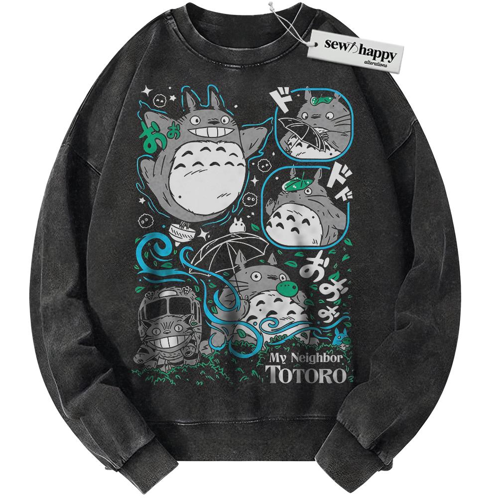 Wash Sweatshirt My Neighbor Totoro Sweatshirt, Studio Ghibli Sweatshirt, Anime Sweatshirt, Vintage Sweater Wash Sweatshirt My Neighbor Totoro Sweatshirt, Studio Ghibli Sweatshirt, Anime Sweatshirt, Vintage Sweater - Image 1