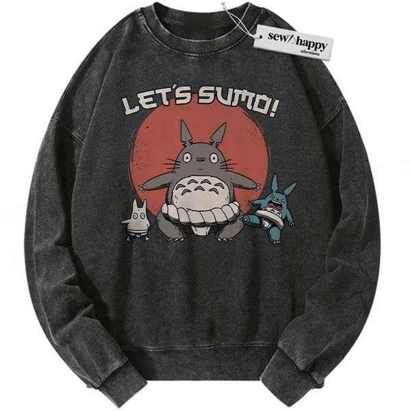 Wash Sweatshirt My Neighbor Totoro Sweatshirt, Studio Ghibli Sweatshirt, Anime Sweatshirt, Vintage Sweater