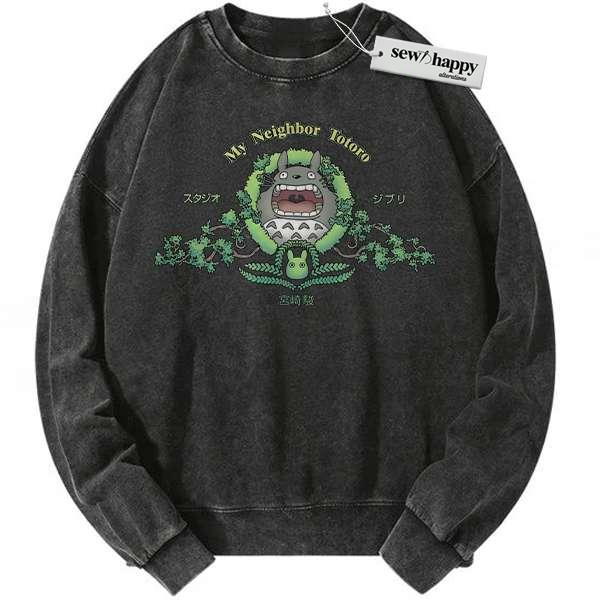 Wash Sweatshirt My Neighbor Totoro Sweatshirt, Studio Ghibli Sweatshirt, Anime Sweatshirt, Vintage Sweatshirt