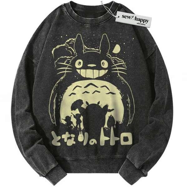 Wash Sweatshirt My Neighbor Totoro Sweatshirt, Studio Ghibli Sweatshirt, Anime Sweatshirt, Vintage Sweatshirt