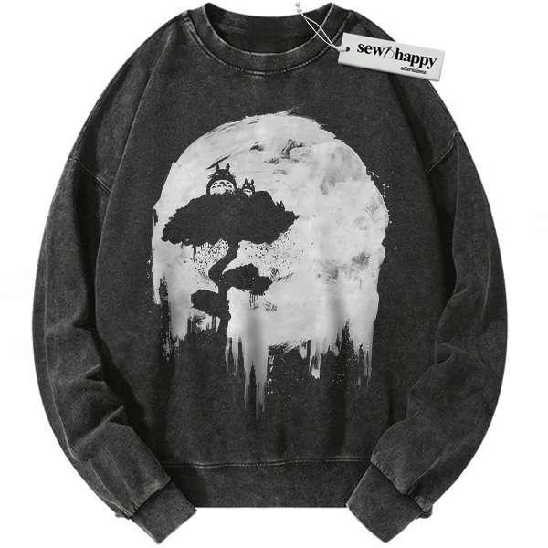 Wash Sweatshirt My Neighbor Totoro Sweatshirt, Studio Ghibli Sweatshirt, Anime Sweatshirt, Vintage Sweatshirt Wash Sweatshirt My Neighbor Totoro Sweatshirt, Studio Ghibli Sweatshirt, Anime Sweatshirt, Vintage Sweatshirt - Image 1