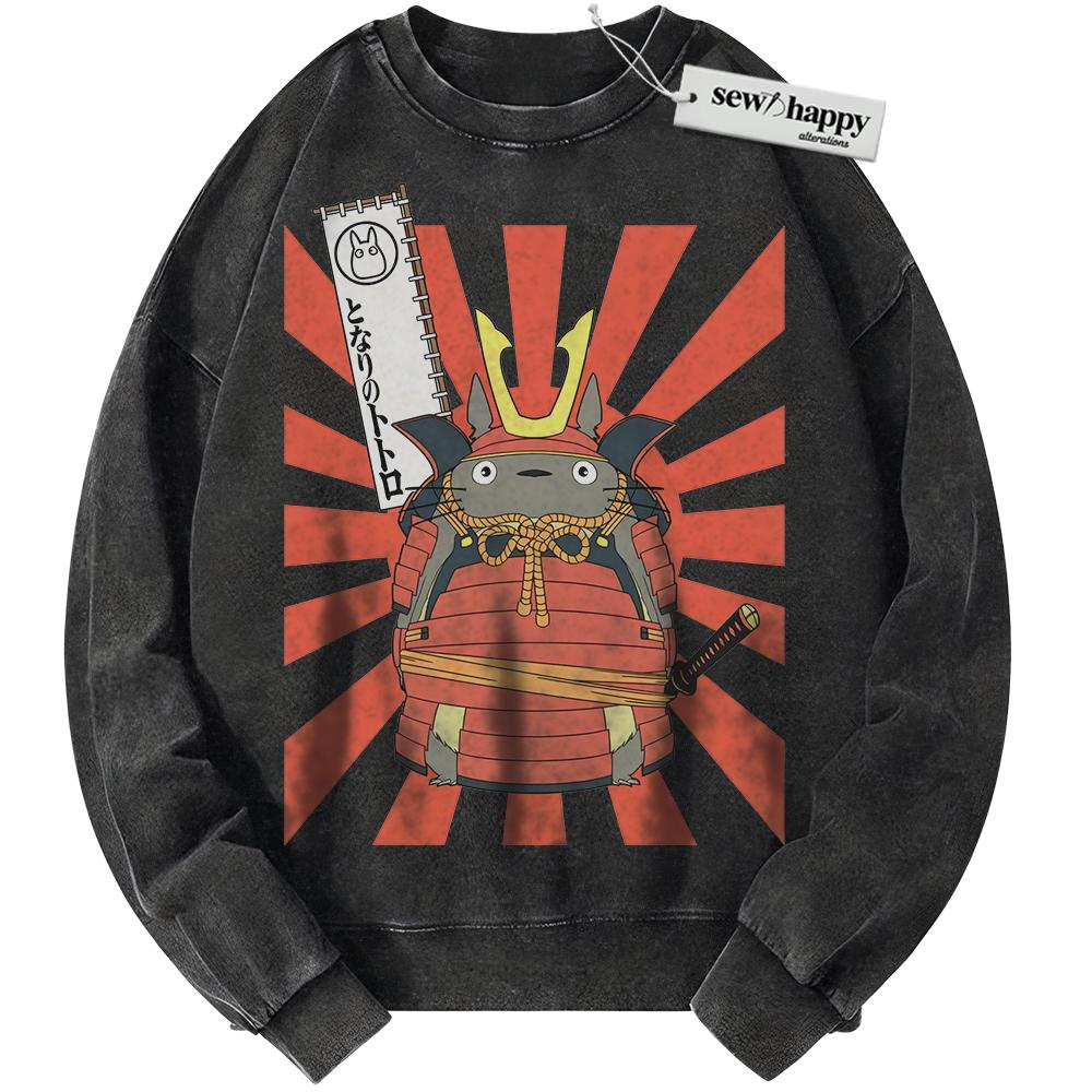 Wash Sweatshirt My Neighbor Totoro Sweatshirt, Studio Ghibli Sweatshirt, Anime Vintage Sweater