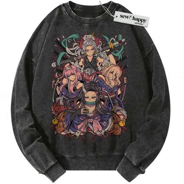 Wash Sweatshirt Nezuko Sweatshirt, Zero Two Sweatshirt, Yamato Sweatshirt, Power Sweatshirt, Anime Sweatshirt, Vintage Sweatshirt