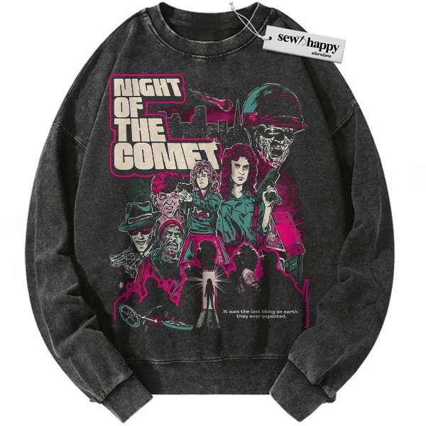 Wash Sweatshirt Night of the Comet Sweatshirt, Halloween Sweatshirt, Horror Movie Sweatshirt, Vintage Sweater