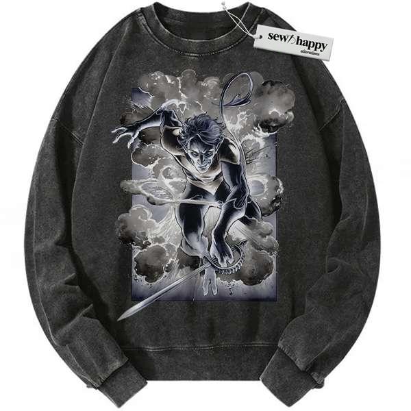 Wash Sweatshirt Nightcrawler Sweatshirt, X-Men Sweatshirt, Marvel Comics Sweatshirt, Vintage Sweatshirt