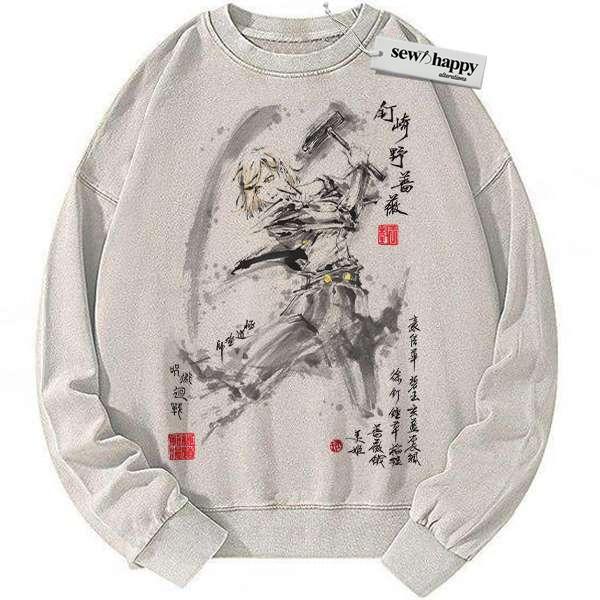 Wash Sweatshirt Nobara Kugisaki Sweatshirt, Jujutsu Kaisen Sweatshirt, Anime Sweatshirt, Vintage Sweatshirt