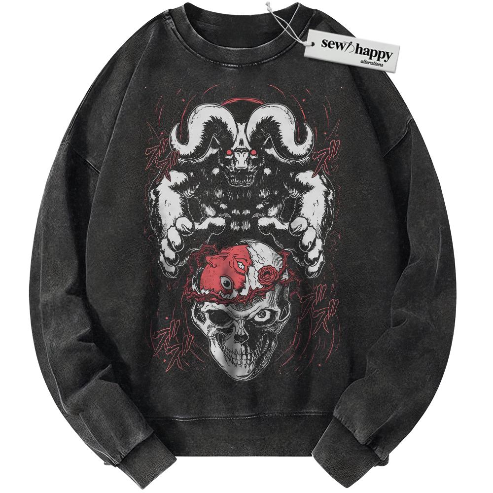 Wash Sweatshirt Nosferatu Zodd Sweatshirt, Berserk Sweatshirt, Anime Sweatshirt, Vintage Sweater