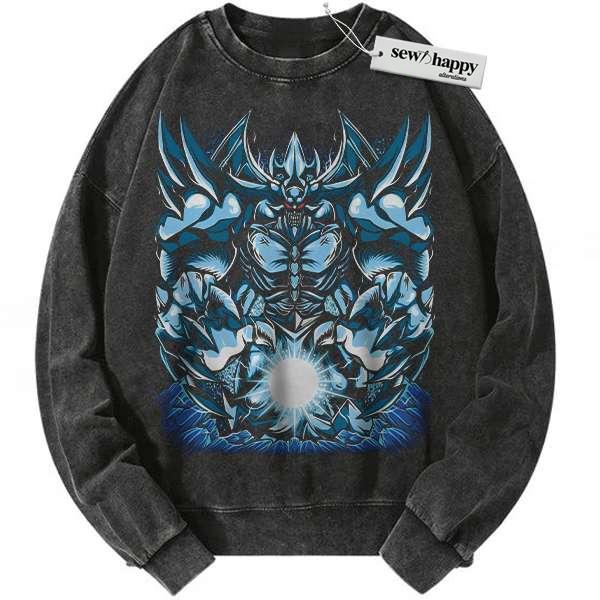 Wash Sweatshirt Obelisk the Tormentor Sweatshirt, Anime Sweatshirt, Vintage Sweater