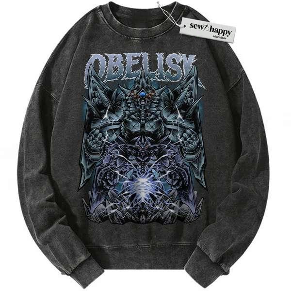 Wash Sweatshirt Obelisk the Tormentor Sweatshirt, Anime Sweatshirt, Vintage Sweater Wash Sweatshirt Obelisk the Tormentor Sweatshirt, Anime Sweatshirt, Vintage Sweater - Image 1