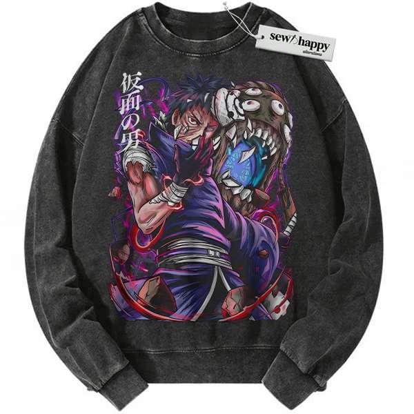 Wash Sweatshirt Obito Uchiha Sweatshirt, Naruto Sweatshirt, Anime Sweatshirt, Vintage Sweatshirt Wash Sweatshirt Obito Uchiha Sweatshirt, Naruto Sweatshirt, Anime Sweatshirt, Vintage Sweatshirt - Image 1