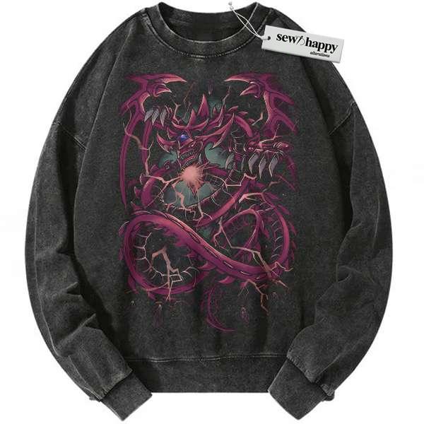 Wash Sweatshirt Osiris Sweatshirt, Slifer the Sky Dragon Sweatshirt, Anime Sweatshirt, Vintage Sweatshirt