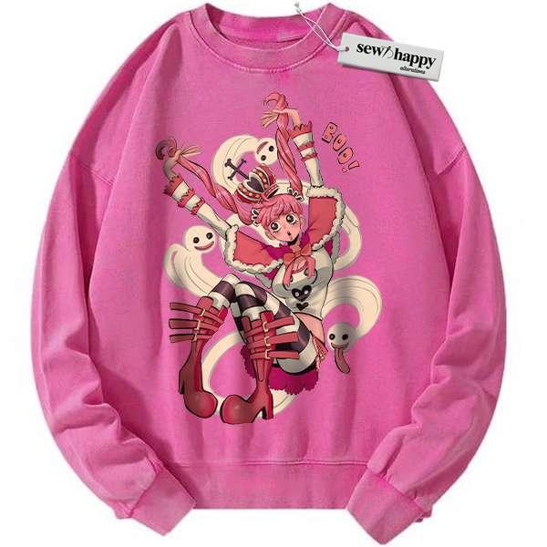 Wash Sweatshirt Perona Sweatshirt, One Piece Sweatshirt, Anime Sweatshirt, Vintage Sweatshirt