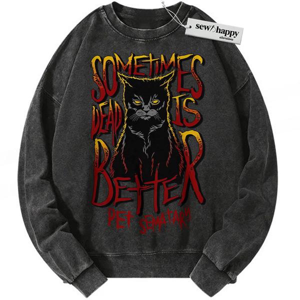 Wash Sweatshirt Pet Sematary Sweatshirt, Horror Movie Sweatshirt, Vintage Sweater
