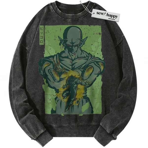 Wash Sweatshirt Piccolo Sweatshirt, Dragon Ball Z Sweatshirt, DBZ Sweatshirt, Anime Sweatshirt, Vintage Sweatshirt