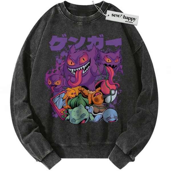 Wash Sweatshirt Pokemon sweatshirt, Anime sweatshirt, Vintage Sweater