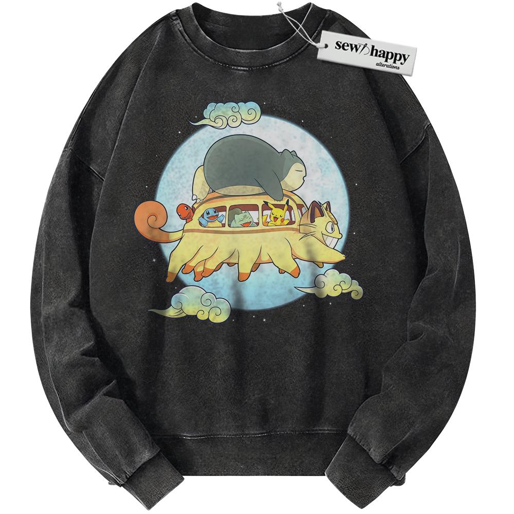 Wash Sweatshirt Pokemon Sweatshirt, PKM Sweatshirt, Anime Sweatshirt, Vintage Sweater Wash Sweatshirt Pokemon Sweatshirt, PKM Sweatshirt, Anime Sweatshirt, Vintage Sweater - Image 1