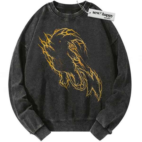 Wash Sweatshirt Raichu Sweatshirt, Pokemon Sweatshirt, Anime Sweatshirt, Vintage Sweatshirt