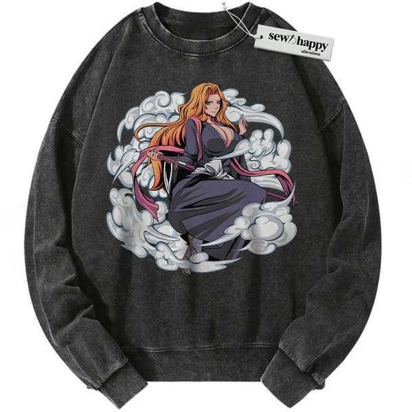 Wash Sweatshirt Rangiku Matsumoto Sweatshirt, Bleach Sweatshirt, Anime Sweatshirt, Vintage Sweatshirt