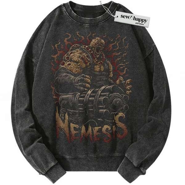 Wash Sweatshirt Resident Evil 3: Nemesis Sweatshirt, Game Sweatshirt, Vintage Sweater