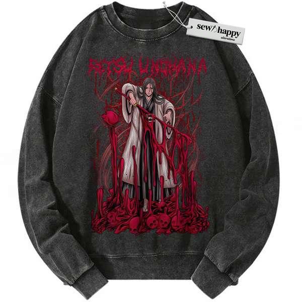 Wash Sweatshirt Retsu Unohana Sweatshirt, Bleach Sweatshirt, Anime Sweatshirt, Vintage Sweater